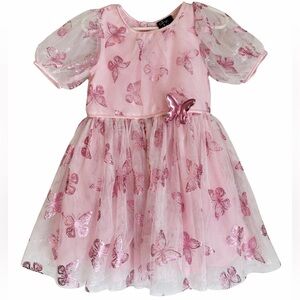 Pink & Violet Butterfly Dress Size 4T